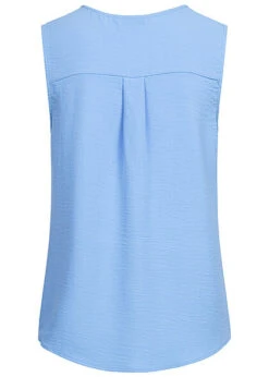 ONLY Damen V-Neck Blusen Top Mit Knopfleiste Vokuhila All Aboard Blau -ModeWelt Verkäufe 22040376 1