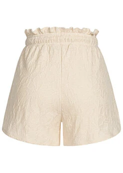 VILA Damen High Waist Shorts Strukturstoff Mit Blumenmuster Birch Beige -ModeWelt Verkäufe 22040454 2