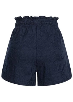 VILA Damen High Waist Shorts Strukturstoff Mit Blumenmuster Navy Blazer Blau -ModeWelt Verkäufe 22040455 2