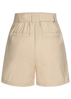 VILA Damen High Waist Shorts Mit Bindegürtel Und 2-Pockets Cement Beige -ModeWelt Verkäufe 22040469 2