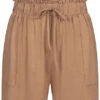 Pieces Damen High-Waist Frill Viskose Shorts Mit Tunnelzug 2-Pockets Tigers Eye Braun -ModeWelt Verkäufe 22040601