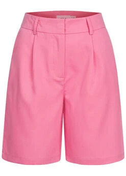 VILA Damen High-Waist Longform Shorts Elegante Bermuda Fuchsia Pink