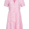 ONLY Damen V-Neck Viskose Kurzarm Kleid Mit Geo Print Sachet Pink Weiss 1 ONLY Damen V-Neck Viskose Kurzarm Kleid Mit Geo Print Sachet Pink Weiss -ModeWelt Verkäufe 22040694