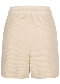 ONLY Damen High-Waist Rib Strick Shorts Mit Tunnelzug Pumice Stone Beige -ModeWelt Verkäufe 22040751 2