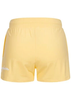Champion Damen Sweat Shorts Mit Gummibund Und Logo Print 2-Pockets Gelb Weiss -ModeWelt Verkäufe 22040778 2