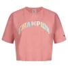Champion Damen T-Shirt Mit Logo Stickerei Rosa Multicolor -ModeWelt Verkäufe 22040827
