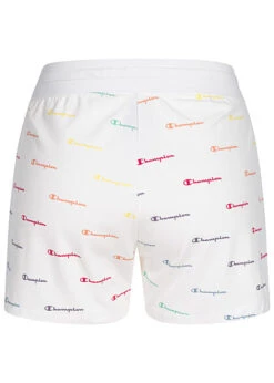 Champion Damen Shorts Mit 2-Pockets All Over Logo Print Weiss Multicolor -ModeWelt Verkäufe 22040994 2