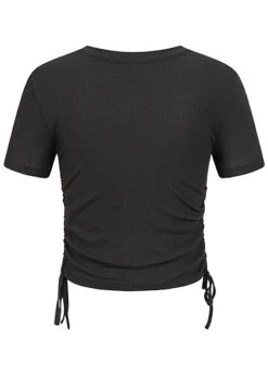 ONLY Damen Ribbed T-Shirt M. Seitl. Raffdetailschnüren Schwarz 7 ONLY Damen Ribbed T-Shirt M. Seitl. Raffdetailschnüren Schwarz -ModeWelt Verkäufe 22050017 2