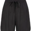 ONLY Damen Basic Viskose Midi Shorts Mit Ziernähten & Tunnelzug Schwarz -ModeWelt Verkäufe 22050160