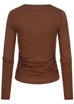Noisy May Damen NOOS Modal Longsleeve Mit Raffdetail Cappuccino Braun 7 Noisy May Damen NOOS Modal Longsleeve Mit Raffdetail Cappuccino Braun -ModeWelt Verkäufe 22050249 2