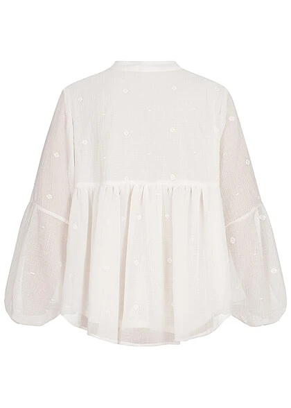 ONLY Damen Langarm Top Mit Bindedetail Und V-Neck Cloud Dancer Weiss 4 ONLY Damen Langarm Top Mit Bindedetail Und V-Neck Cloud Dancer Weiss – Bild 2