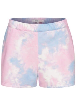 ONLY Damen Sweat Shorts Mit 2-Pockets Und Gummibund All-Over Print Multicolor