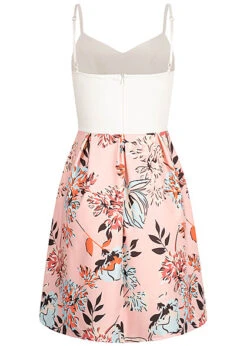 Cloud5ive Damen V-Neck Kleid Mit Blumen Print & Verstellb. Trägern Weiss Rosa 7 Cloud5ive Damen V-Neck Kleid Mit Blumen Print & Verstellb. Trägern Weiss Rosa -ModeWelt Verkäufe 22056568 2