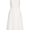 Seventyseven X Anniju Damen Midi Struktur Kleid Mit Elast. Smokbund Hinten Weiss -ModeWelt Verkäufe 22057306