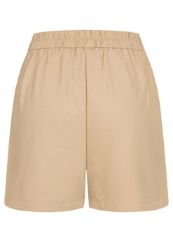 Pieces Damen High-Waist Shorts Mit Knopfverschluss 2-Pockets White Pepper Beige -ModeWelt Verkäufe 22060025 2