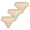 Pieces Damen 3-Pack Nylon Shapewear Unterhose Slip Kurzer Schnitt Smoke Beige -ModeWelt Verkäufe 22060199