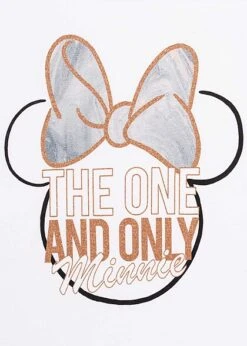 Seventyseven Lifestyle Damen Disney T-Shirt Minnie Mouse Print Weiss Schwarz Gold -ModeWelt Verkäufe 22069010 2