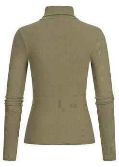 Pieces Damen NOOS Ribbed Rollkragen Pullover Leichter Longsleeve Deep Lichen Grün -ModeWelt Verkäufe 22070183 1
