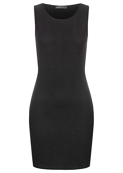 Cloud5ive Damen Viskose Kleid Ärmellos Mit Rundhals Schwarz 3 Cloud5ive Damen Viskose Kleid Ärmellos Mit Rundhals Schwarz