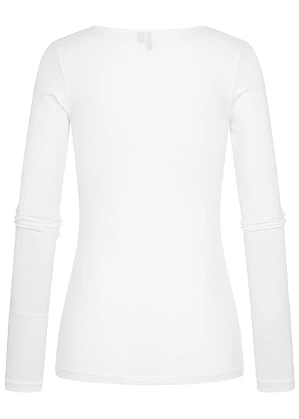 Vero Moda Damen NOOS Langarm Shirt Longsleeve Mit Rundhals Bright Weiss 4 Vero Moda Damen NOOS Langarm Shirt Longsleeve Mit Rundhals Bright Weiss – Bild 2