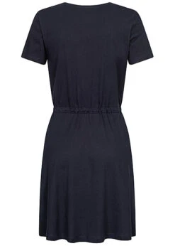 ONLY Damen NOOS Mini-Kleid Mit Bindedetail Und V-Neck Night Sky Dunkel Blau -ModeWelt Verkäufe 23020282 2