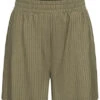 Pieces Damen NOOS Shorts Kurze Hose Mit Gummibund Strukturstoff Deep Lichen Grün -ModeWelt Verkäufe 23030060
