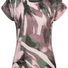 Cloud5ive Damen Viskose T-Shirt Mit Abstrakt Print Rosa -ModeWelt Verkäufe 23036679