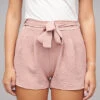 Cloud5ive Damen Musselin Shorts Mit Bindegürtel Rosa -ModeWelt Verkäufe 23036729