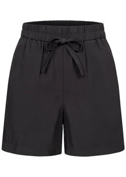 Vero Moda Damen NOOS Shorts Mit Gummibund Und Tunnelzug Schwarz