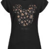 Cloud5ive Damen T-Shirt Mit Disney Mickey Mouse Leo Print Schwarz -ModeWelt Verkäufe 23049022
