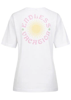 Days Beyond Damen T-Shirt Mit Endless Vacation Print Weiss -ModeWelt Verkäufe 23050006 2