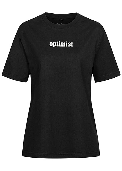 Days Beyond Damen T-Shirt Mit Optimist Print Schwarz