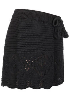 ONLY Damen Shorts Im Strickmuster Schwarz -ModeWelt Verkäufe 23050085 1