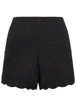ONLY Damen Shorts Im Strickmuster Schwarz -ModeWelt Verkäufe 23050085 2