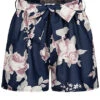 Cloud5ive Damen Musselin Shorts Mit Blumenprint Und Bindegürtel Navy -ModeWelt Verkäufe 23056022