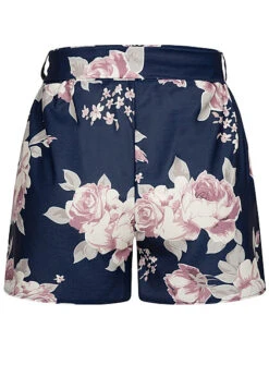 Cloud5ive Damen Musselin Shorts Mit Blumenprint Und Bindegürtel Navy -ModeWelt Verkäufe 23056022 2