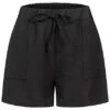 Cloud5ive Damen Musselin Shorts M. Aufgesetzten Taschen Schwarz