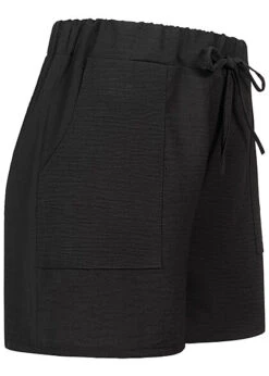 Cloud5ive Damen Musselin Shorts M. Aufgesetzten Taschen Schwarz -ModeWelt Verkäufe 23076016 1