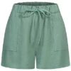 Cloud5ive Damen Musselin Shorts M. Aufgesetzten Taschen Grün -ModeWelt Verkäufe 23076018