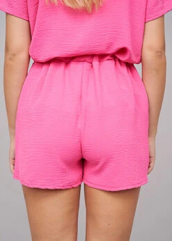 Cloud5ive Damen Musselin Shorts M. Aufgesetzten Taschen Pink -ModeWelt Verkäufe 23076020 1