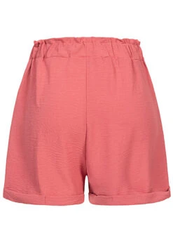 Cloud5ive Damen Musselin Short Mit Umschlag Und 2-Pockets Bindedetail Rose Braun -ModeWelt Verkäufe 23076047 2