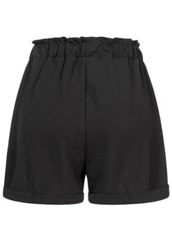 Cloud5ive Damen Musselin Short Mit Umschlag Und 2-Pockets Bindedetail Schwarz -ModeWelt Verkäufe 23076048 2