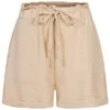 Cloud5ive Damen Musselin Short Mit Umschlag Und 2-Pockets Bindedetail Beige -ModeWelt Verkäufe 23076051