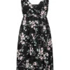 Cloud5ive Damen Träger Kleid Mit Seitlich. Schlitz Und Blumen Print Schwarz 1 Cloud5ive Damen Träger Kleid Mit Seitlich. Schlitz Und Blumen Print Schwarz -ModeWelt Verkäufe 23076052