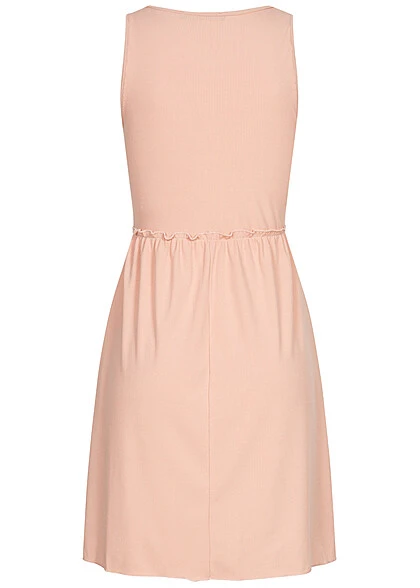 Cloud5ive Damen Ripped Tank Top Kleid Mit Rüschensaum Alt Rosa 5 Cloud5ive Damen Ripped Tank Top Kleid Mit Rüschensaum Alt Rosa – Bild 3